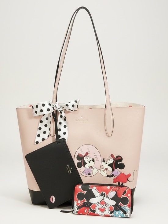 kate spade Handbags - Kate Spade x Disney Minnie Mouse Large Reversible Tote Bag & Wallet Bundle EUC